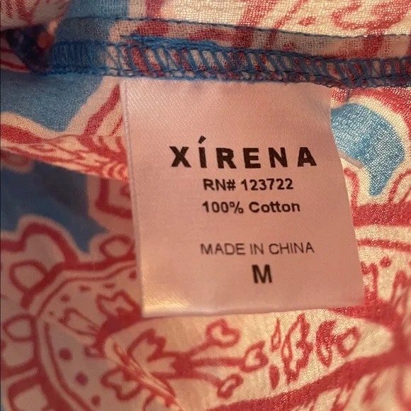 Xirena Beau Shirt In Capri Blue Red medium - Picture 4 of 8